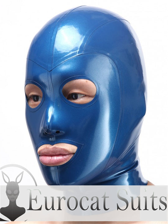 eurocat Male Latex Hood Rubber Fetish Wear Cosplay catsuits LATEX MASK BASIC MAD