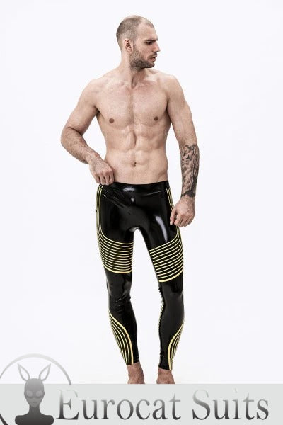 eurocat latex Male 'Illusions' Patterned rubber Leggings