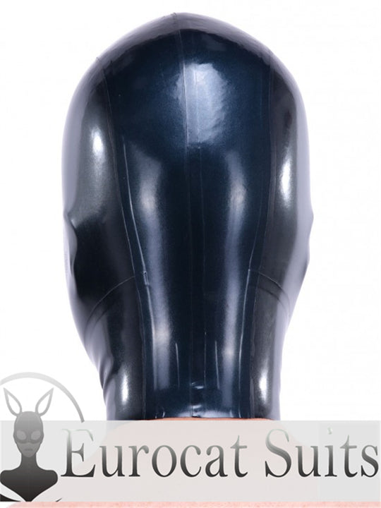 eurocat Male Latex Hood Rubber Fetish Wear Cosplay catsuits MASK LASER PERFORATE