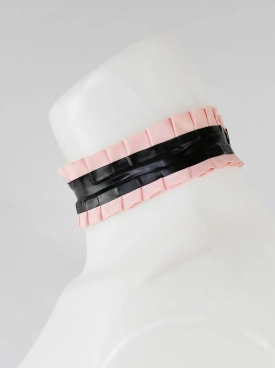 Latex Choker With Ruffle Detail