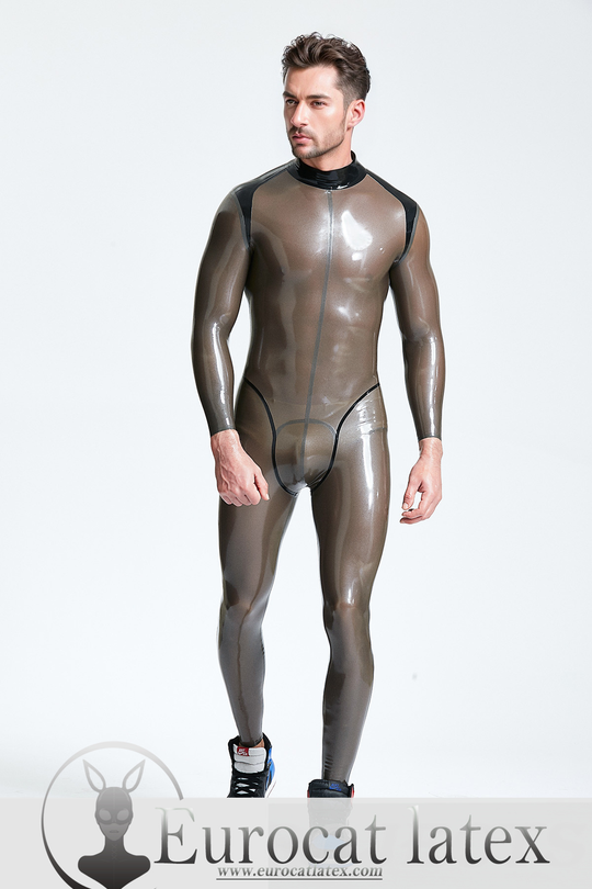 Männlicher 'Platinium' Latex-Catsuit