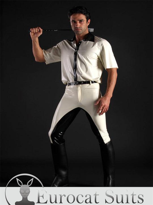 Catsuit Latex men pants rubber trousers Men's Latex Breeches