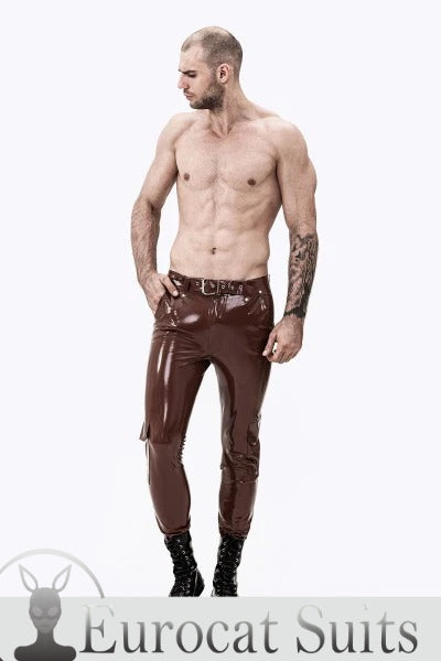 Мужские джинсы с карманами "Cargo" из латекса Eurocat