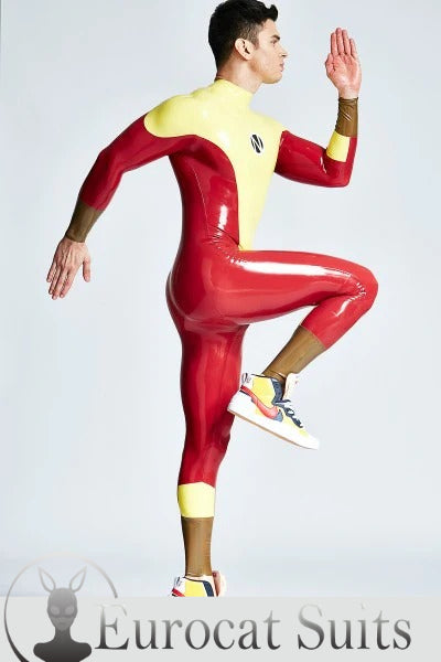 eurocat latex Male 'Navigator' Back Zipper Catsuit