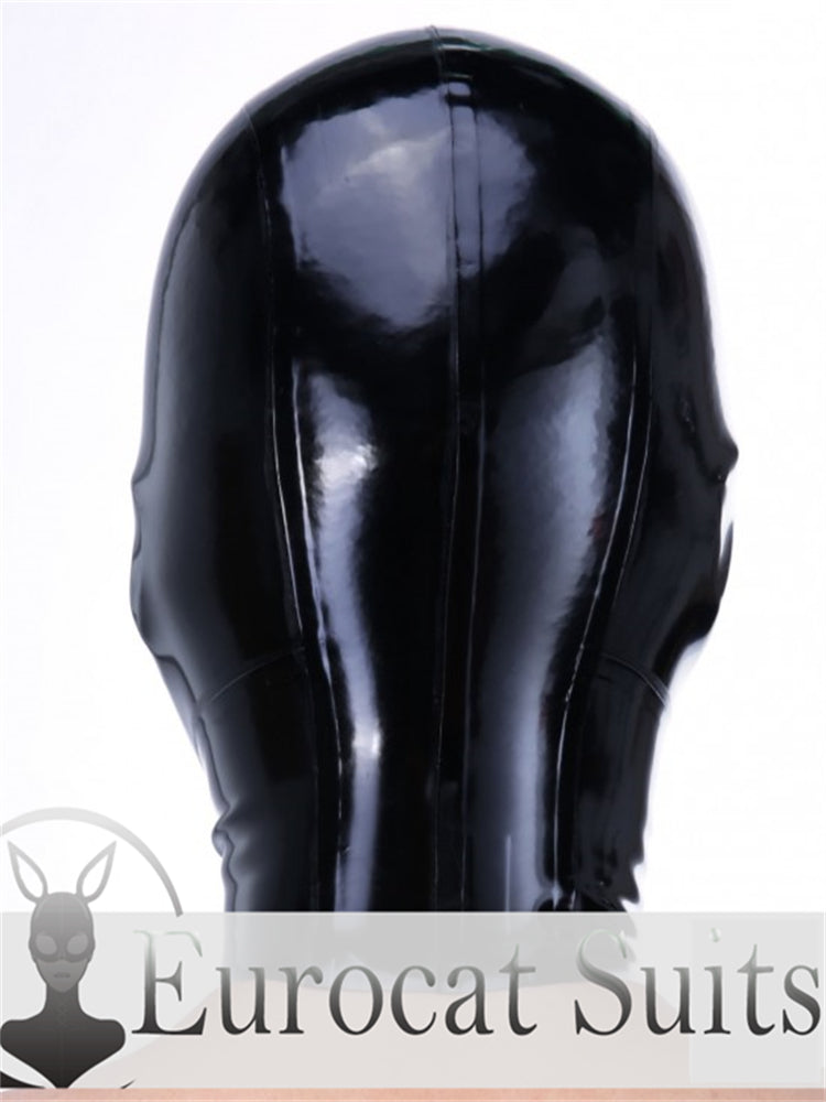 eurocat Male Latex Hood Rubber Fetish Wear Cosplay catsuits MASK BIG MOUTH