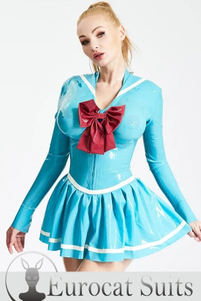 Latex Nautical Mini Dress