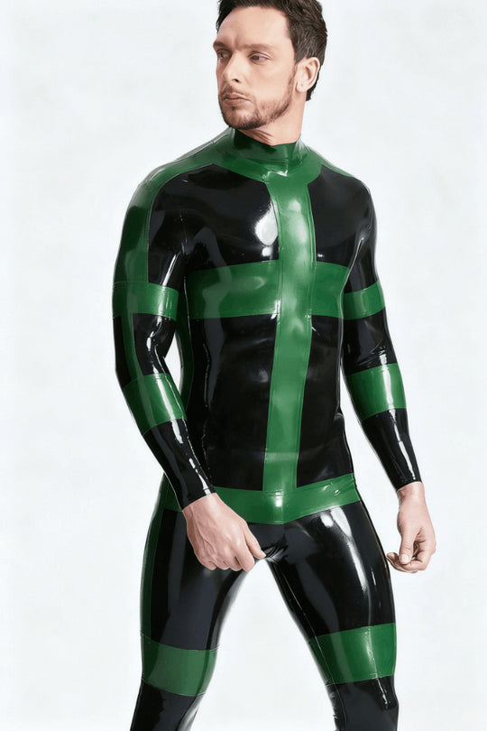 eurocat latex Male 'Herald' Back Zip Catsuit