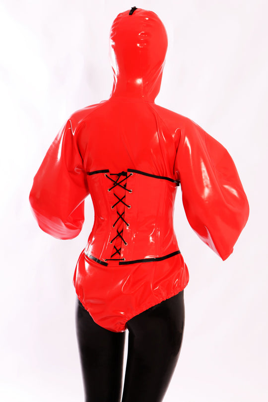 Latex Rubber Gummi Bodysuit Leotard binder mask bondage
