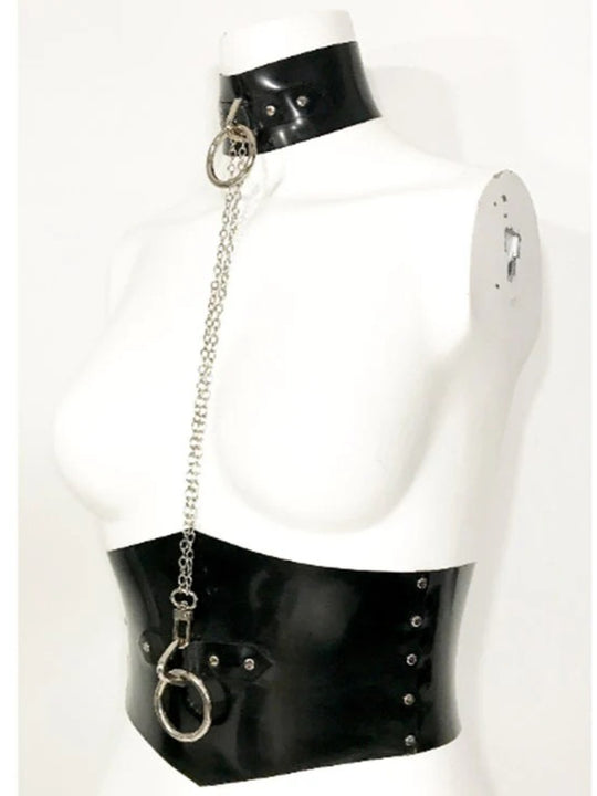 Latex O Waspie Belt Collar