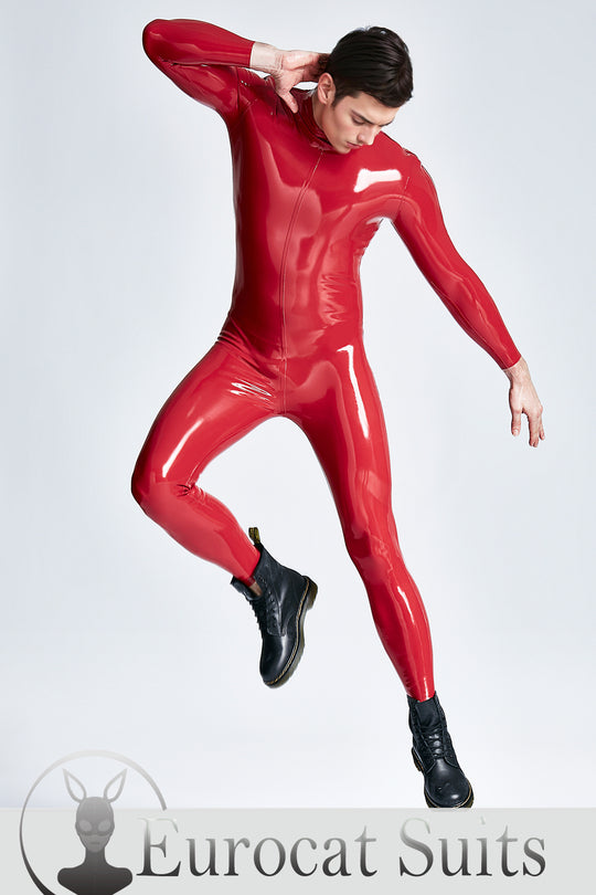 eurocat Latex Catsuit für Männer mit Schulterreißverschluss