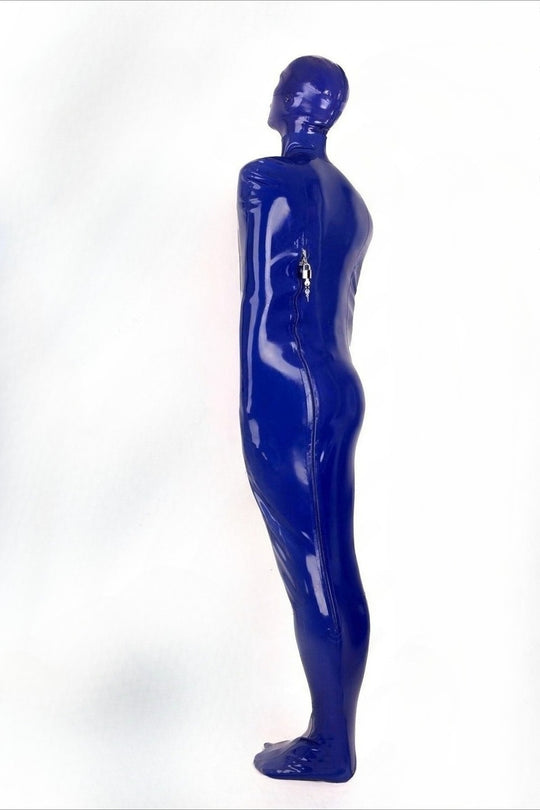 Latex Rubber Gummi bondage lock zipper Sleep-sack Bodybag mask