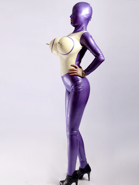 Latex Gummi Rubber mask Inflatable Catsuit bodysuit