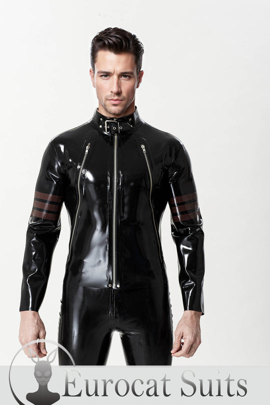 eurocat latex Male 'Rebel Rouser' Zipped Jacket