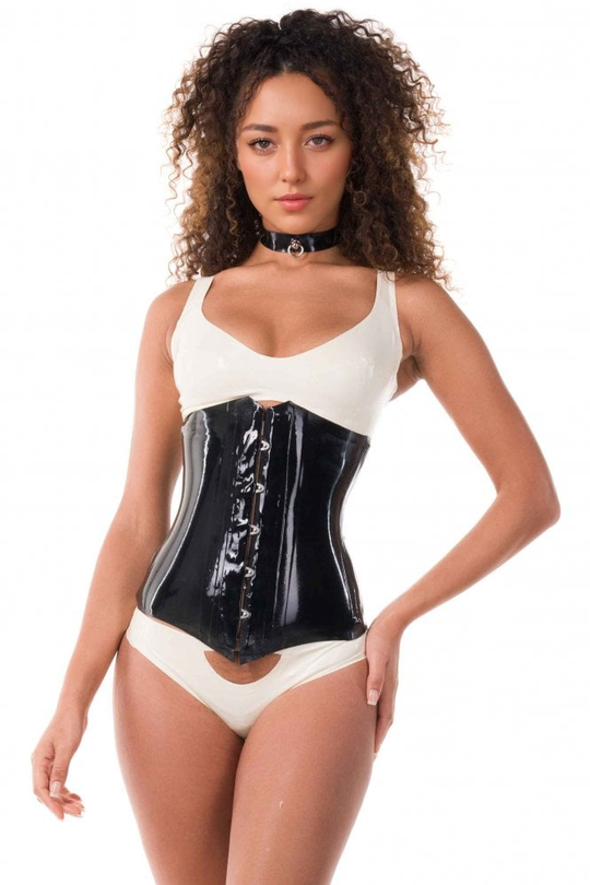 Underbust Latex Rubber Faux Corset