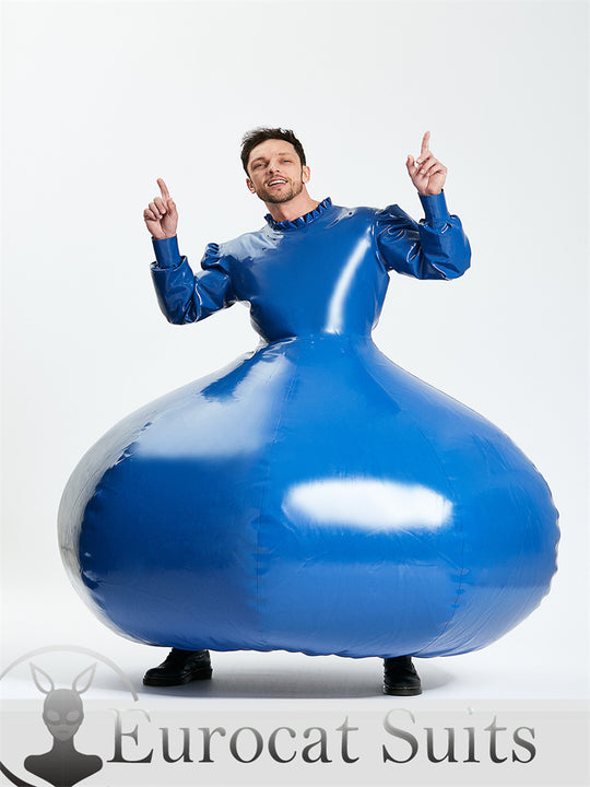 Latex Sexy Inflatable both outer and inner thickness are 0.4mm Middle Blue