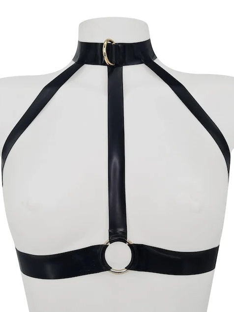 Heavy latex harness with rings
