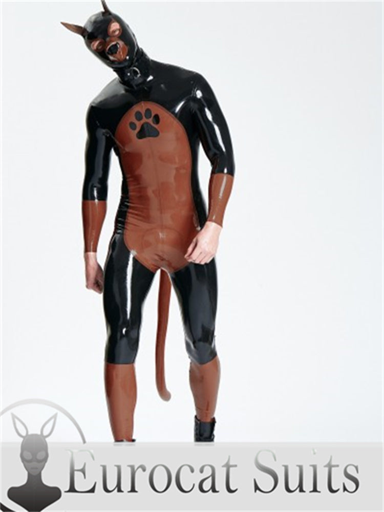 eurocat Male Latex Hood Rubber Fetish Wear Cosplay catsuits