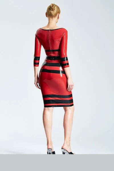 Latex Boatneck Dress