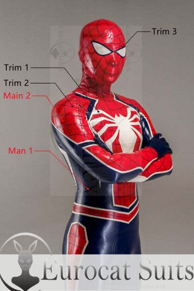 eurocat Latex Herren 'Spidey Two' Gummi Kostüm Catsuit