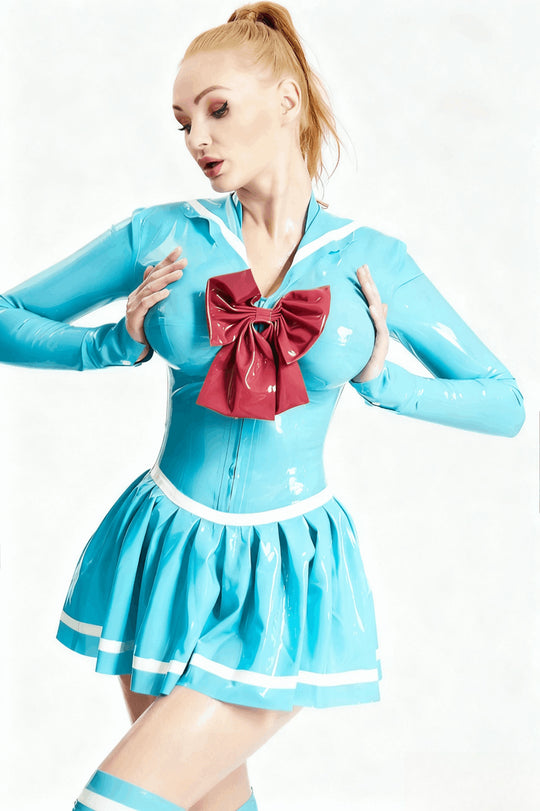 Latex Nautical Mini Dress