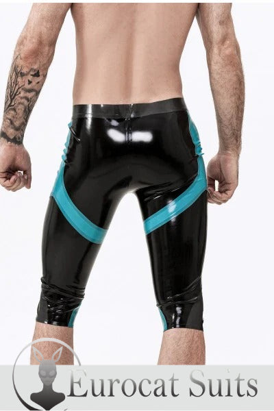 eurocat latex Knielange Leggings „Crossways“ aus Gummi für Männer