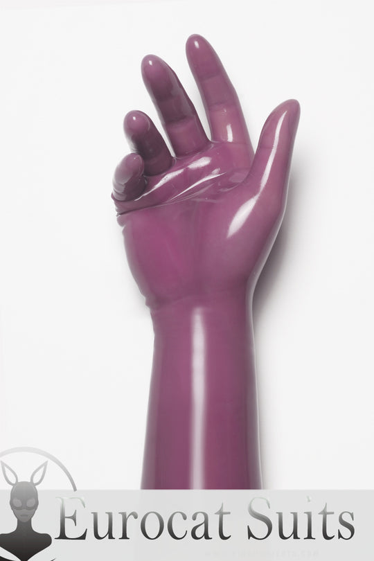 Translucent Lilac Classic Short Molded Latex Gloves