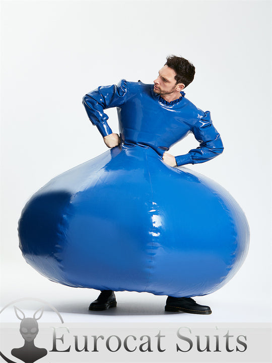 Latex Sexy Inflatable both outer and inner thickness are 0.4mm Middle Blue