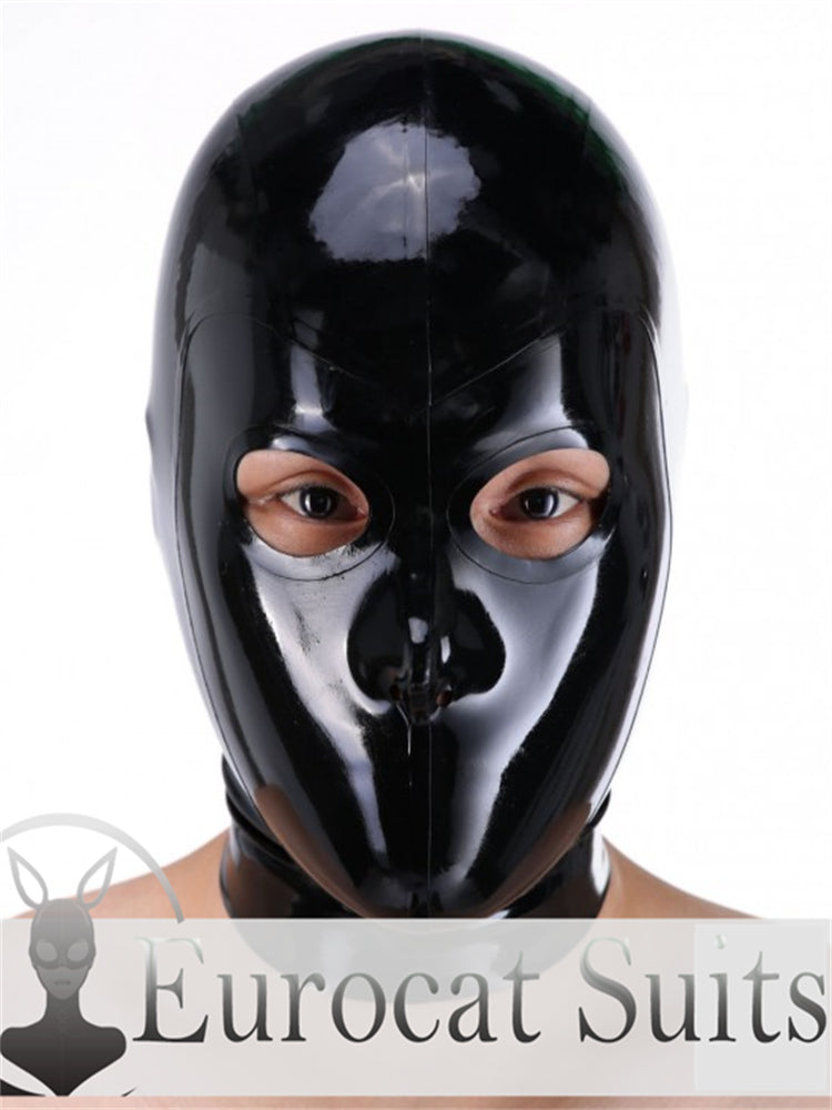 eurocat Male Latex Hood Rubber Fetish Wear Cosplay catsuits  MASK GIMP