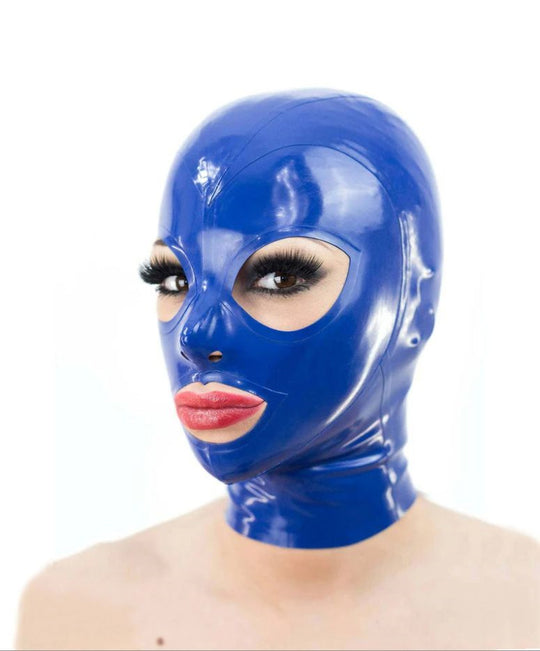 Latex Hood with Trim Eyes – single color with zipper