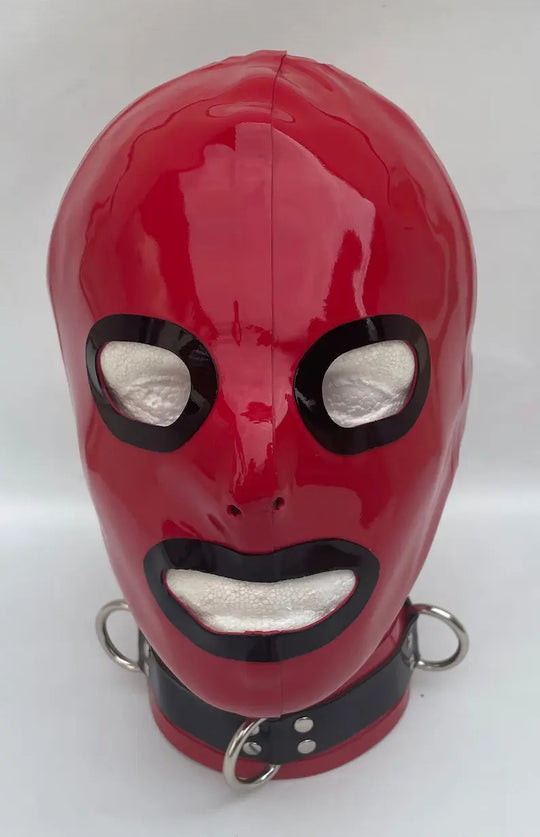 Latex Hood Contrast open eyes & open mouth