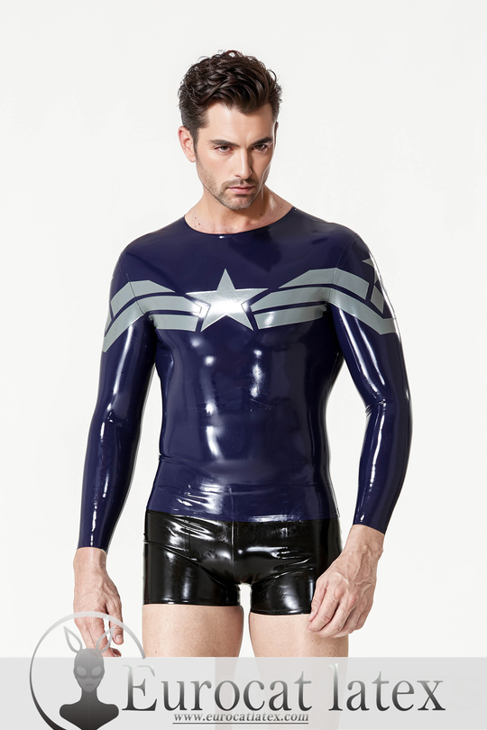 eurocat latex Male 'Star Blazer' Long-Sleeved T-shirt