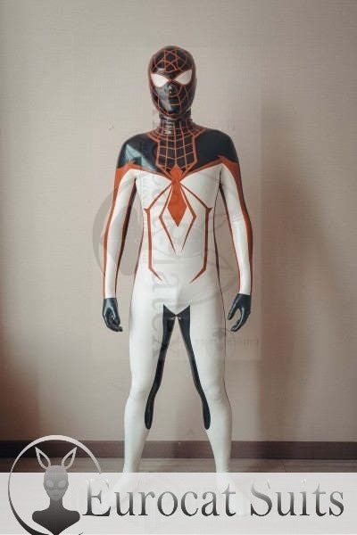 eurocat latex Male 'Goldenrod' Spidey rubber Catsuit