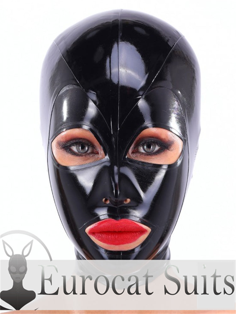 eurocat  Latex Hood Rubber Fetish Wear Cosplay catsuits MASK BASIC