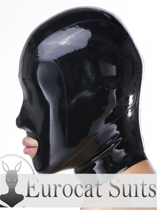 eurocat Männliche Latexhaube Gummi Fetischkleidung Cosplay Catsuits MASKE LASER PERFORATE