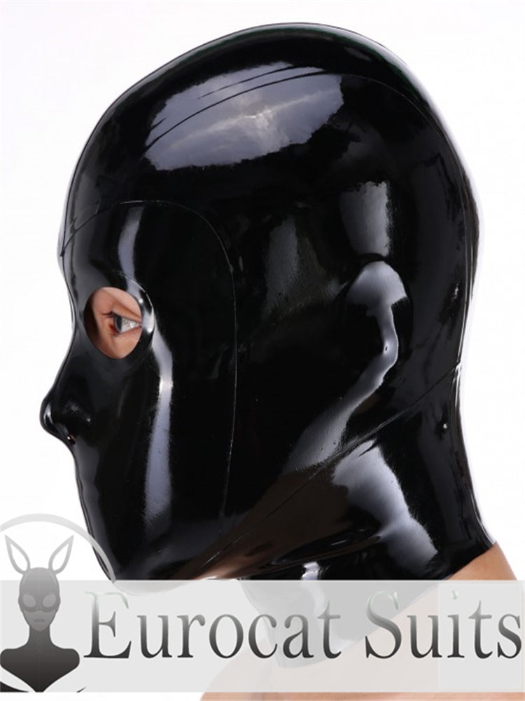 eurocat Male Latex Hood Rubber Fetish Wear Cosplay catsuits  MASK GIMP