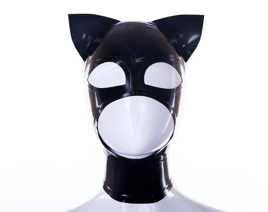 Kitty ears latex hood