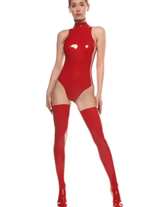 Red Latex Stockings Rubber