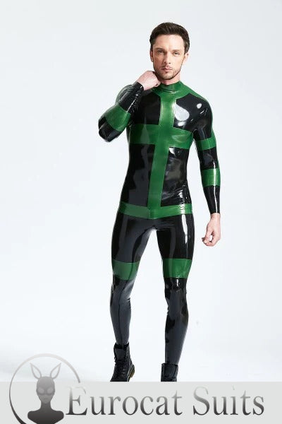 eurocat latex Male 'Herald' Back Zip Catsuit