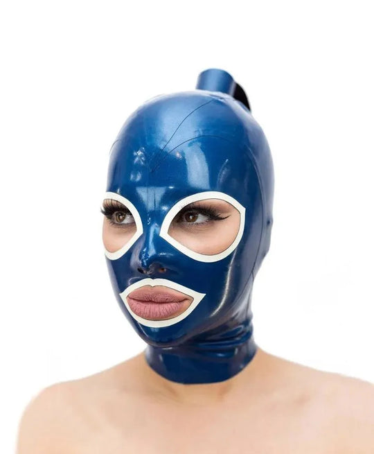 Latex Hood with Ponytail