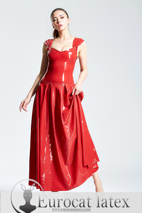 Panel-Pleated Formal Maxi Dress