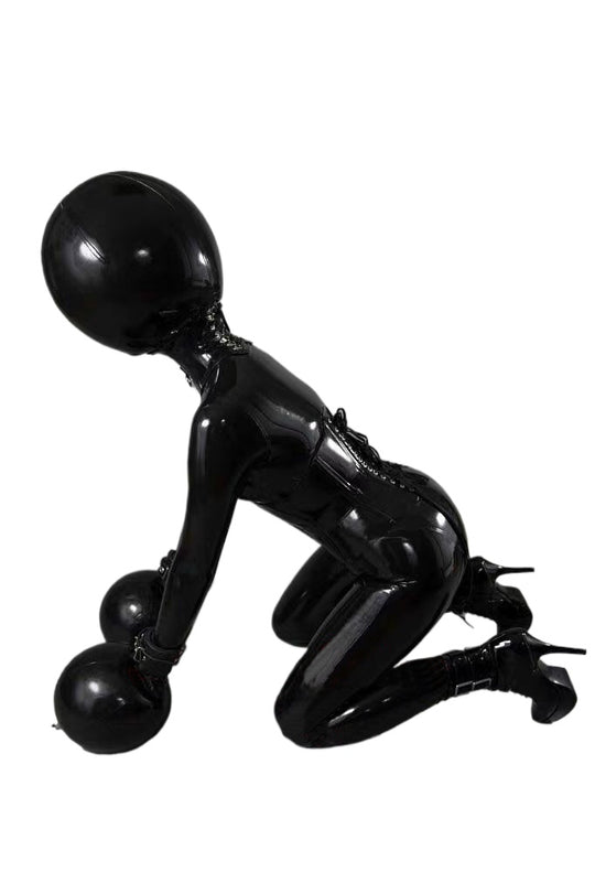 Latex Rubber Gummi Outfits inflatable mask mittens Catsuit corset