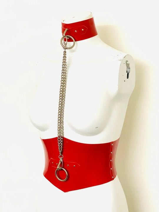Latex O Waspie Belt Collar