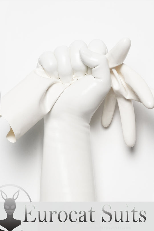 White Classic Short Molded Latex Gloves