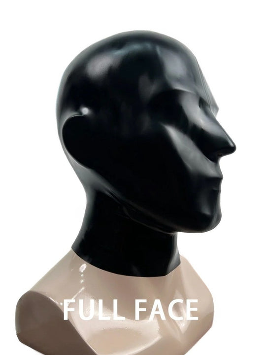Latex Mask black rubber seamless Hood