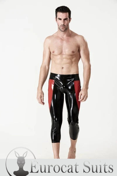 eurocat latex Male 'Heartening' Three-Quarter Zipperless Leggings