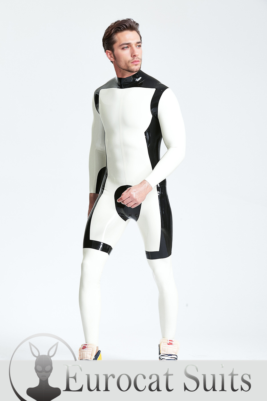 Male 'White Knight' Back Zip Catsuit