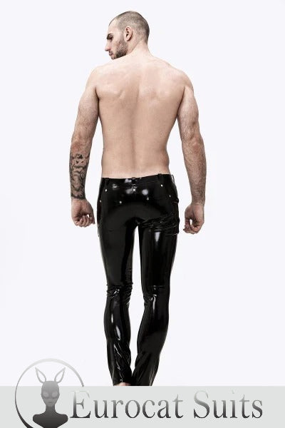Herren 'Sailor-Front' Latex Jeans