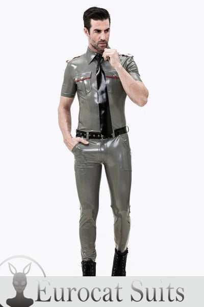 eurocat latex kurzärmliges Militäruniformhemd für Männer