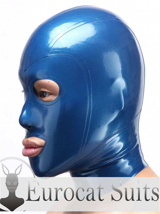 eurocat Male Latex Hood Rubber Fetish Wear Cosplay catsuits LATEX MASK BASIC MAD