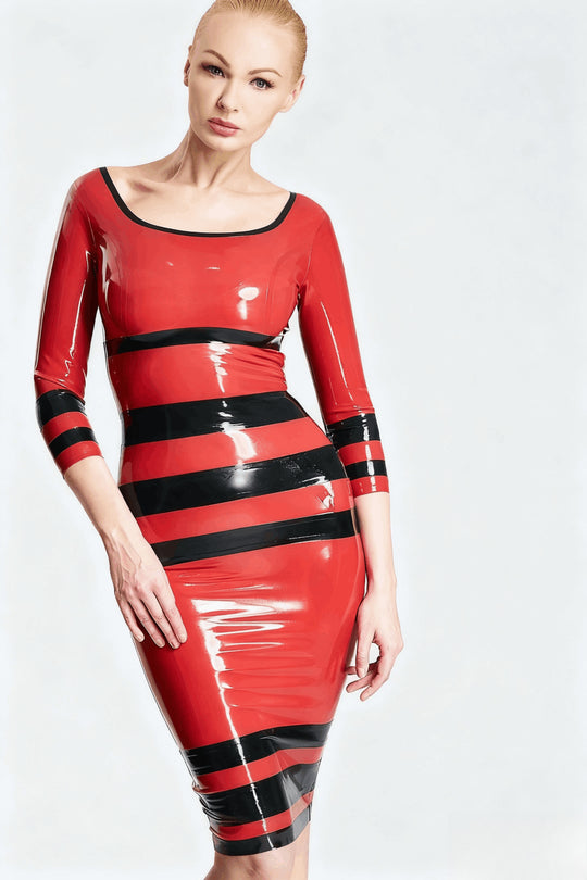 Latex Boatneck Dress